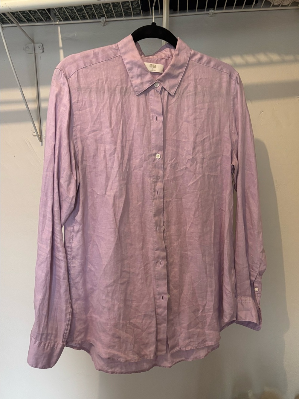 Uniqlo 100% Linen Button-Down Shirt Medium